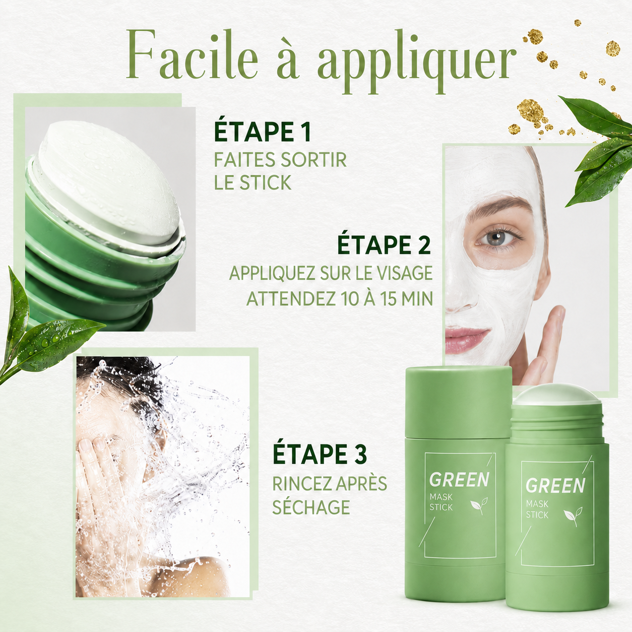 GREEN MASK STICK — Le Soin Express Pour une Peau Parfaite